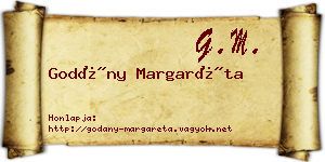 Godány Margaréta névjegykártya